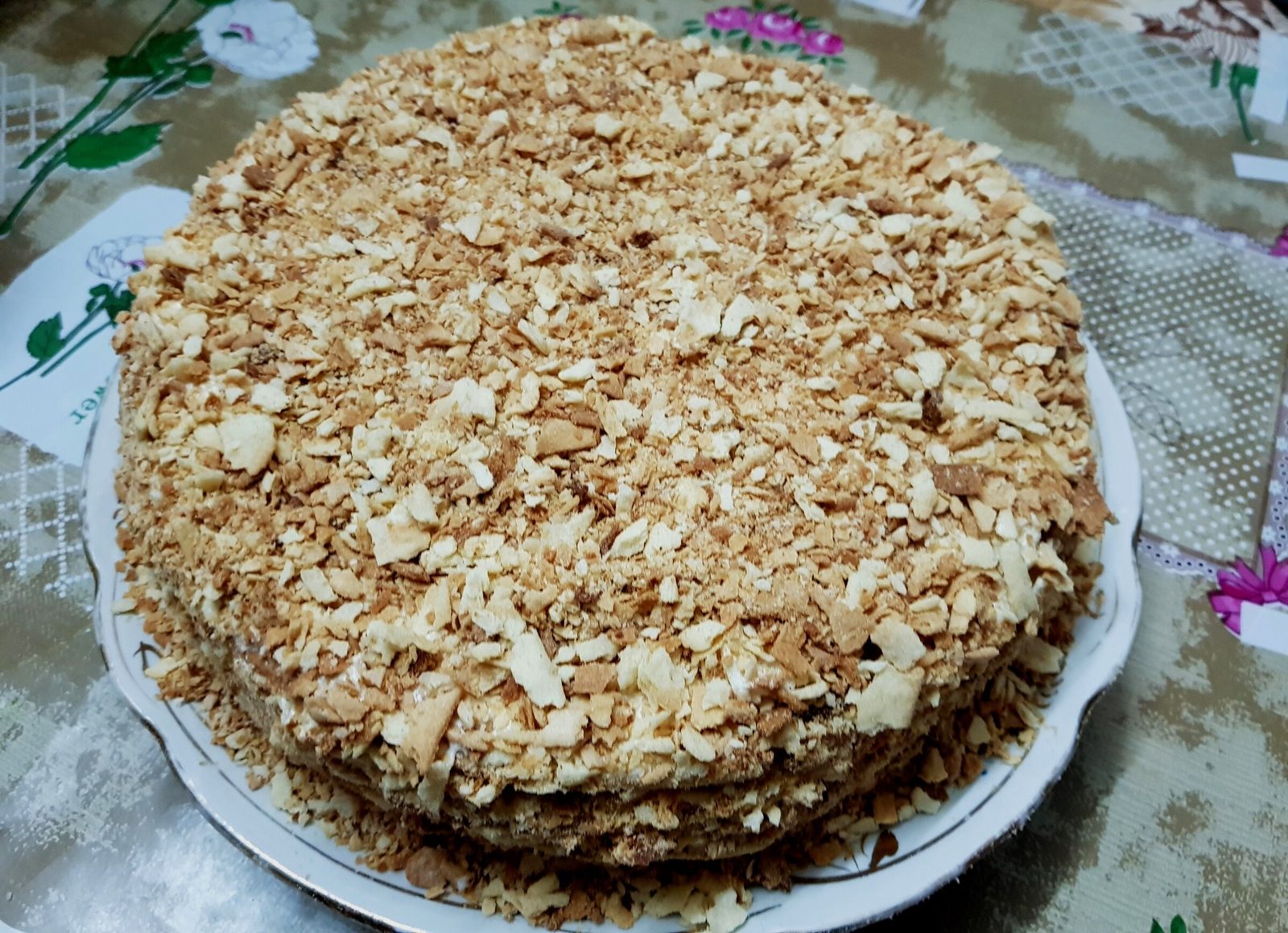 Step 13. Assembling the cake. A Napoleon cake you’ll finish the same day