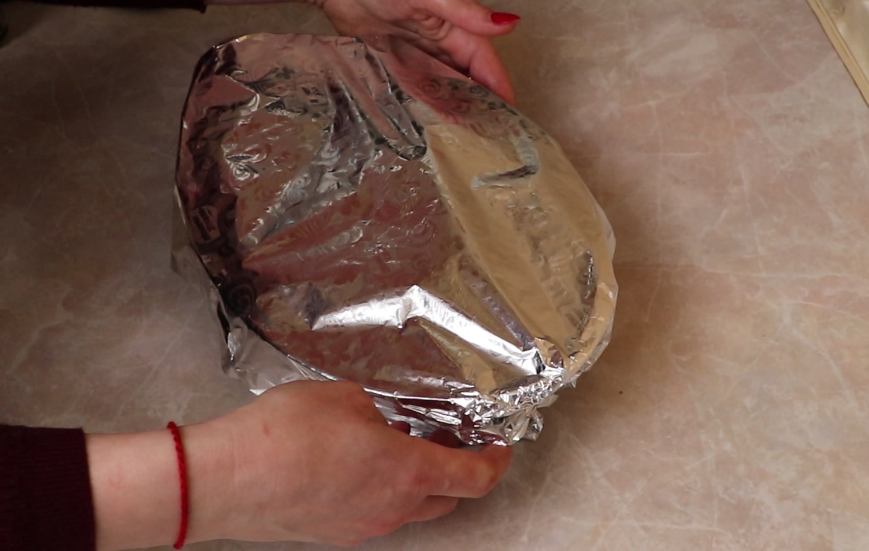 Step 6. Place the potatoes on top of the meat. A week-night supper I never tire of