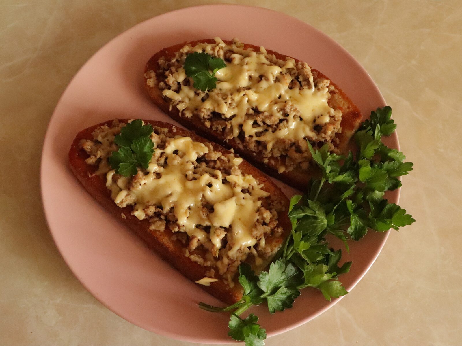 Breakfast open sandwiches