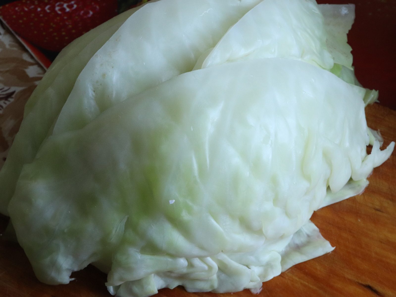 Step 1. We start cooking by preparing the cabbage. Cabbage rolls in a sweet-and-sour sauce