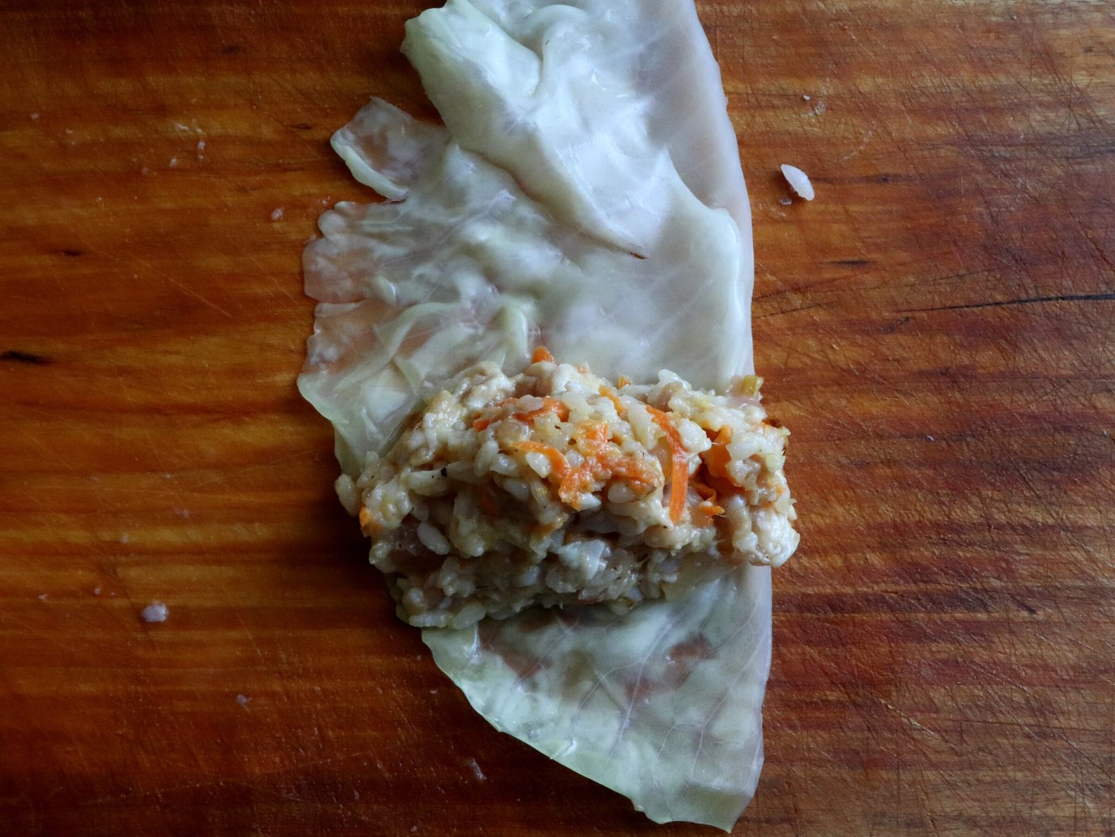 Step 4. Let's start rolling the cabbage rolls: using a spoon, spread the filling on the. Cabbage rolls in a sweet-and-sour sauce
