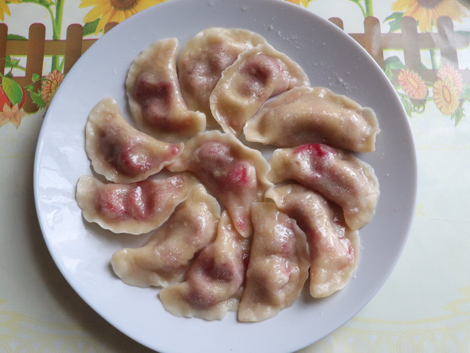 Cherry dumplings (varenyky)