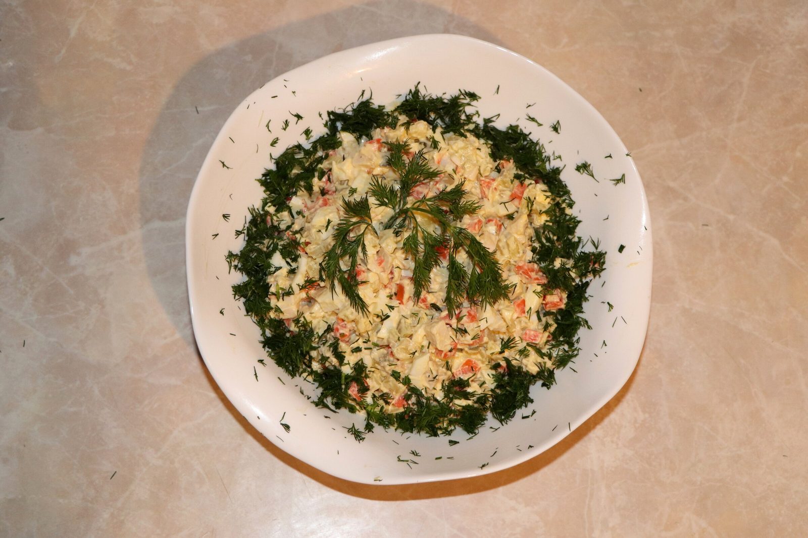 Chicken Olivier salad