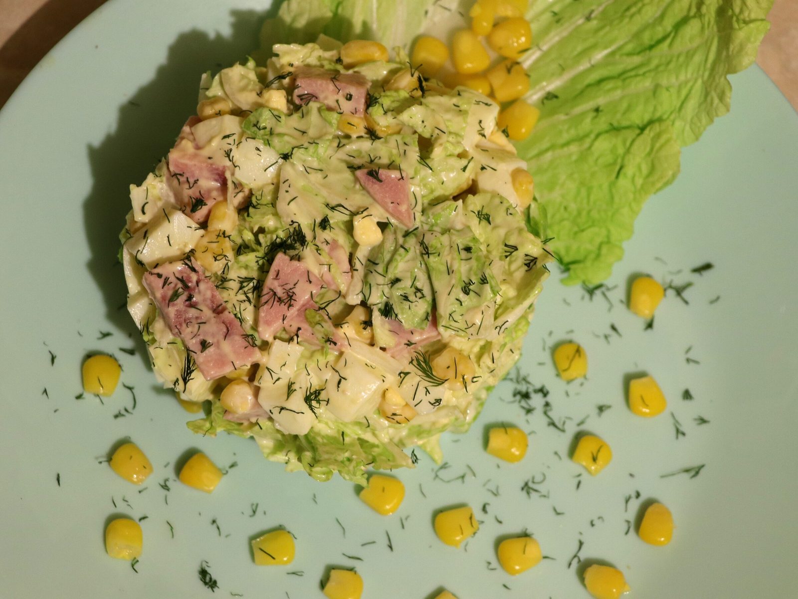 Step 1. To feed your family or set a holiday table, you don’t have to bother with. Chinese-leaf salad with ham
