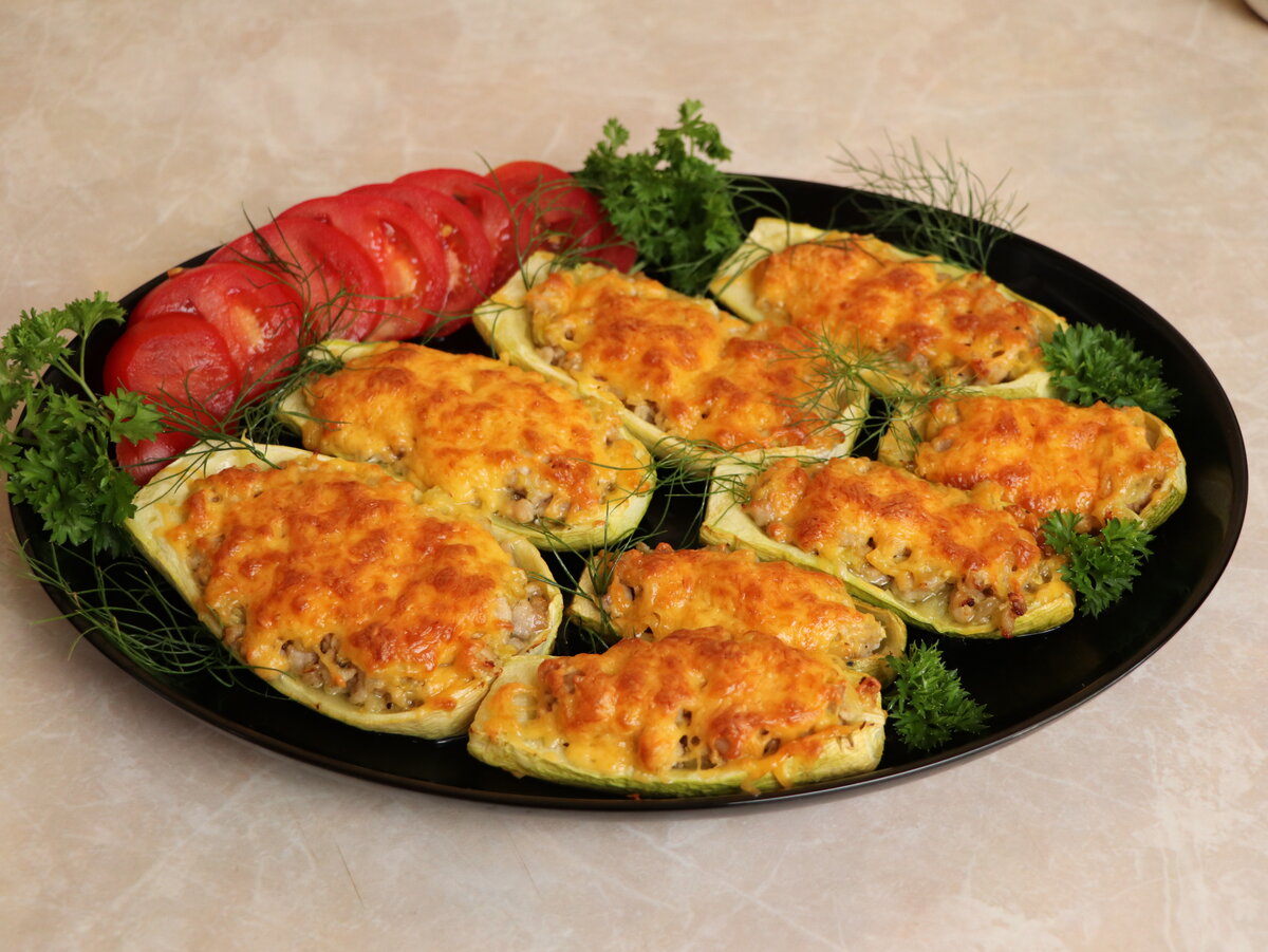 Courgette boats with mince