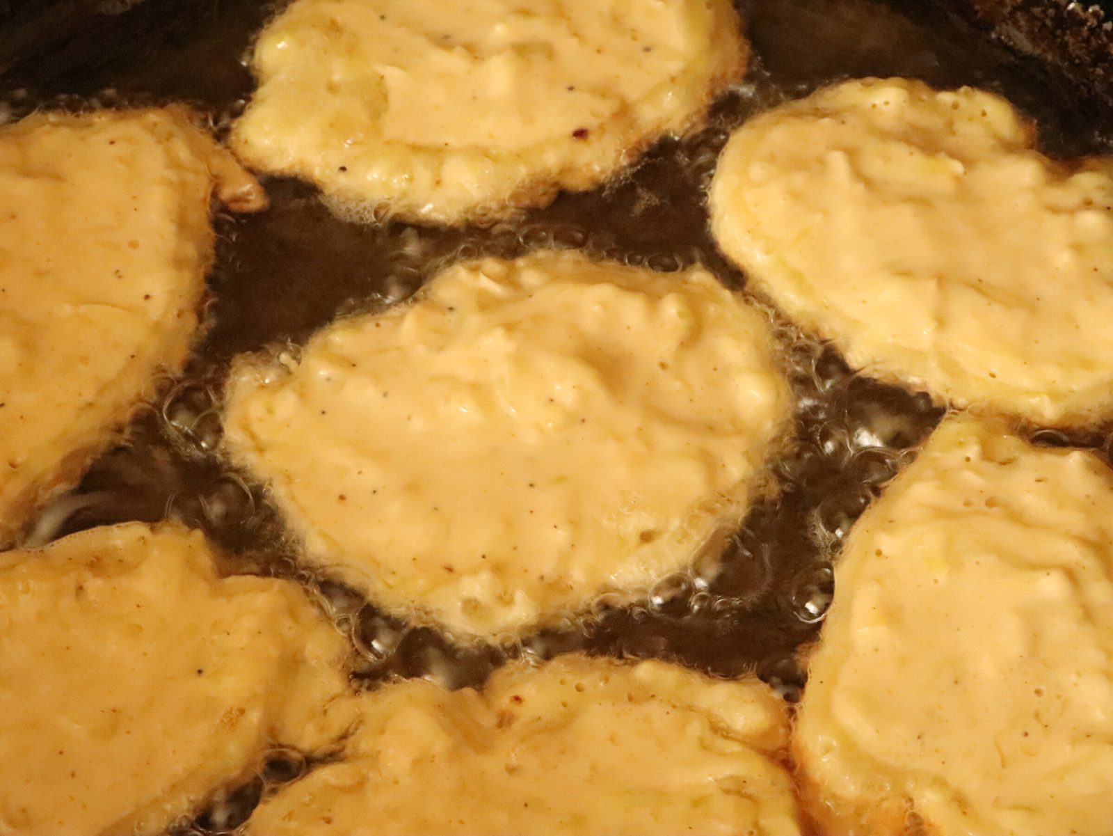 Step 2. Heat a frying pan with sunflower oil. Courgette (or marrow) pancakes for the