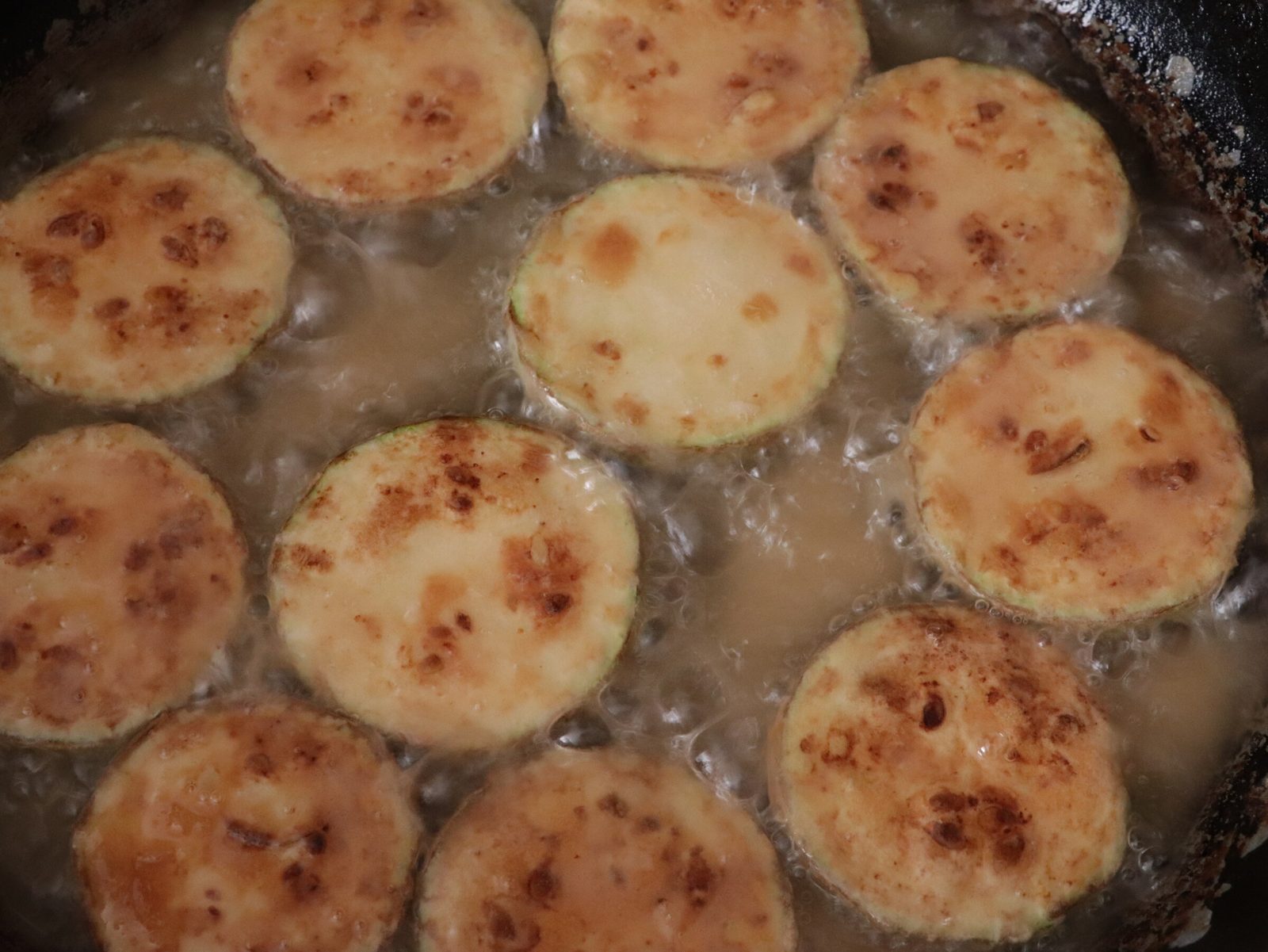 Step 4. Fry until golden brown on both sides. Courgette starter