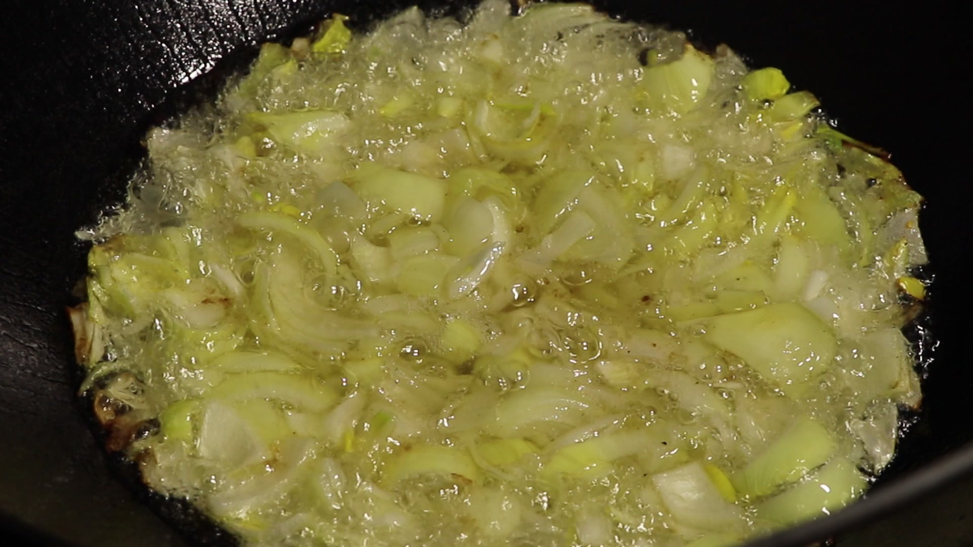 Step 6. When the carrots are ready, add the potatoes and pour in water. Cream of mushroom soup in a kazan