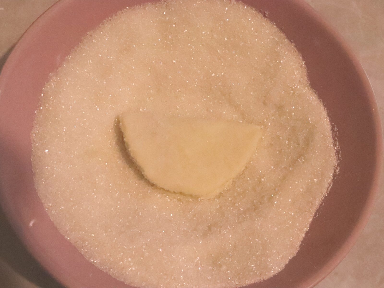 Step 5. Then fold it in half with the sugar inside, also dipping the half in sugar. Curd-cheese ‘goose-foot’ biscuits