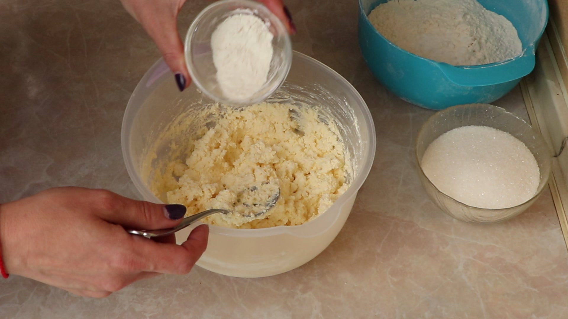 Step 2. Work in the flour gradually to a firm dough. Curd-cheese snail biscuits