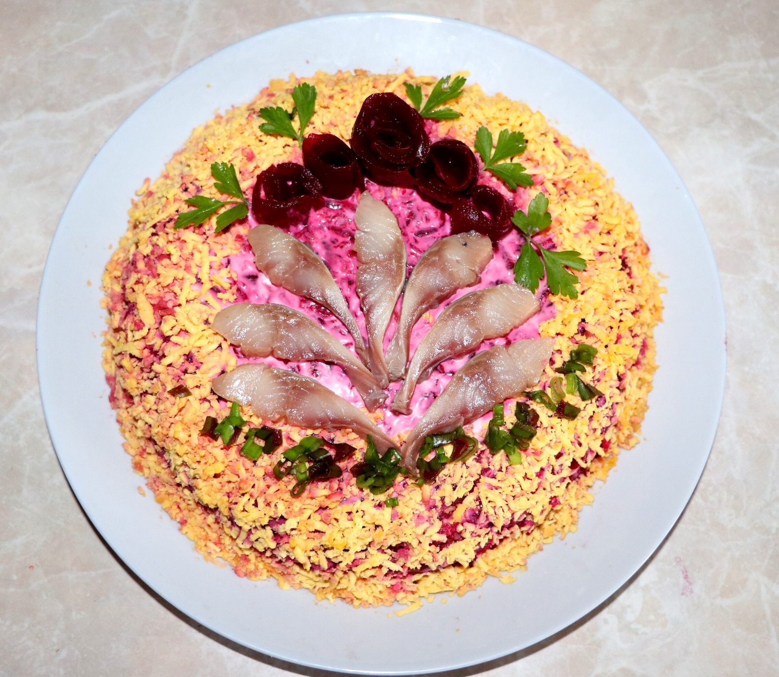 Dressed herring (seledka pod shuboy)