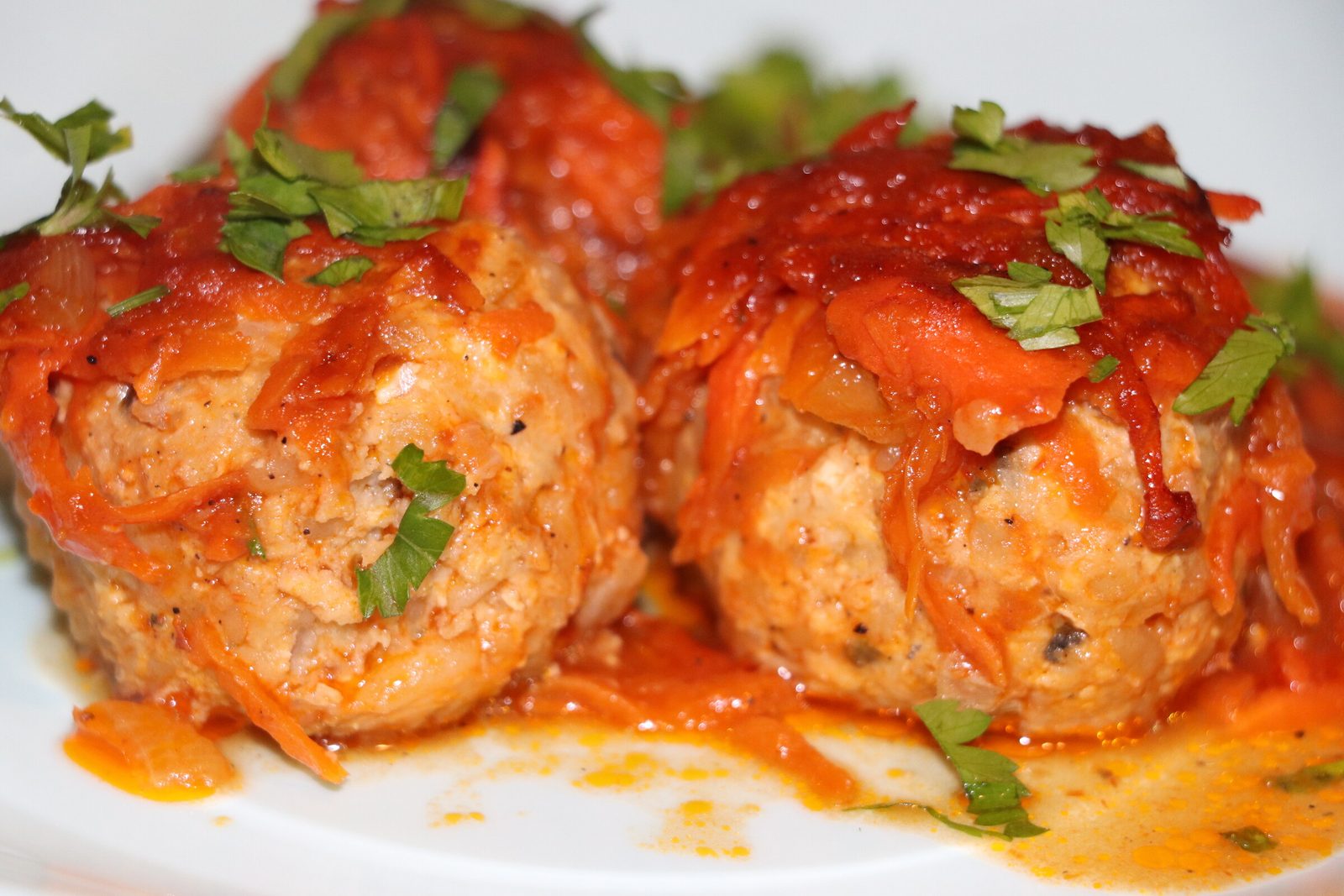 Fish meatballs in tomato sauce