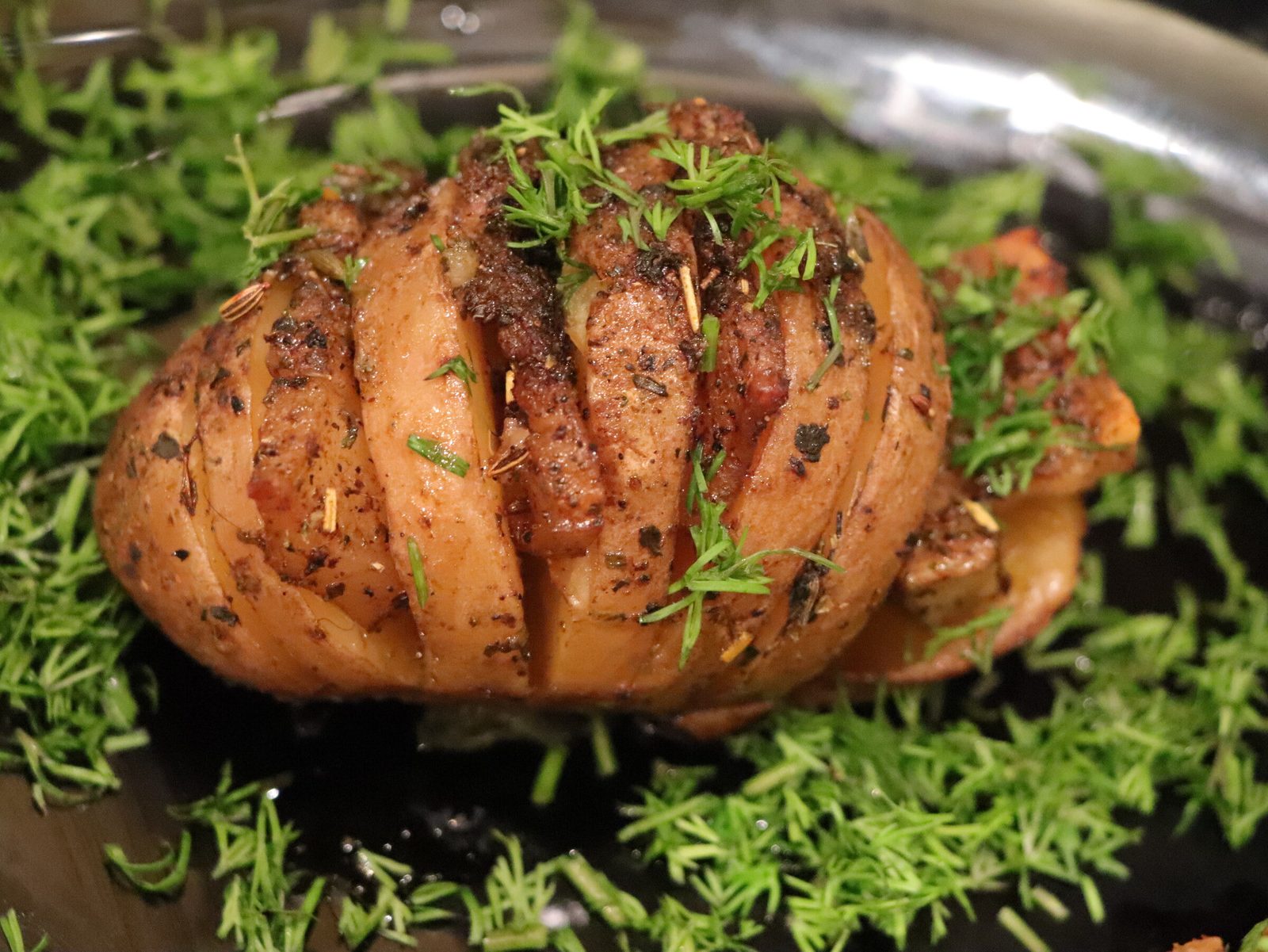 Hasselback roast potatoes