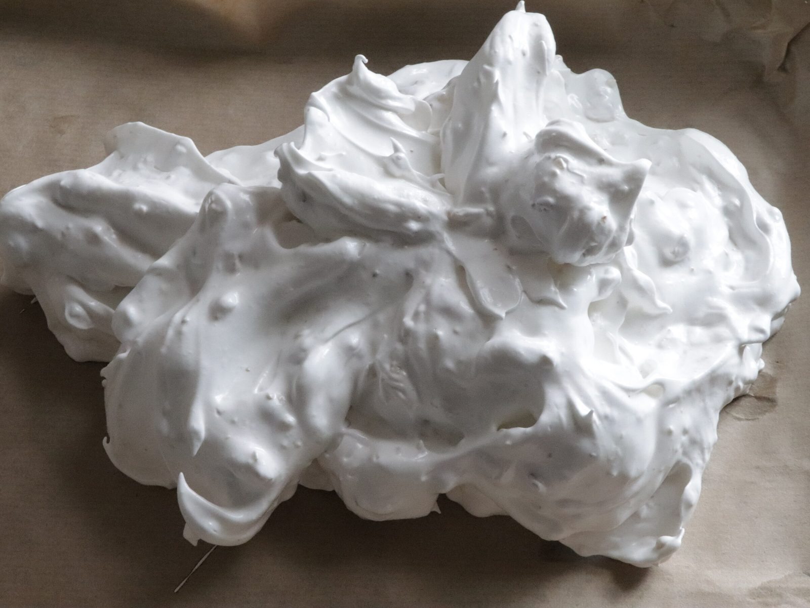 Step 6. Add chopped nuts with starch to the whipped whites and mix gently with a spoon. Kiev cake — the home version