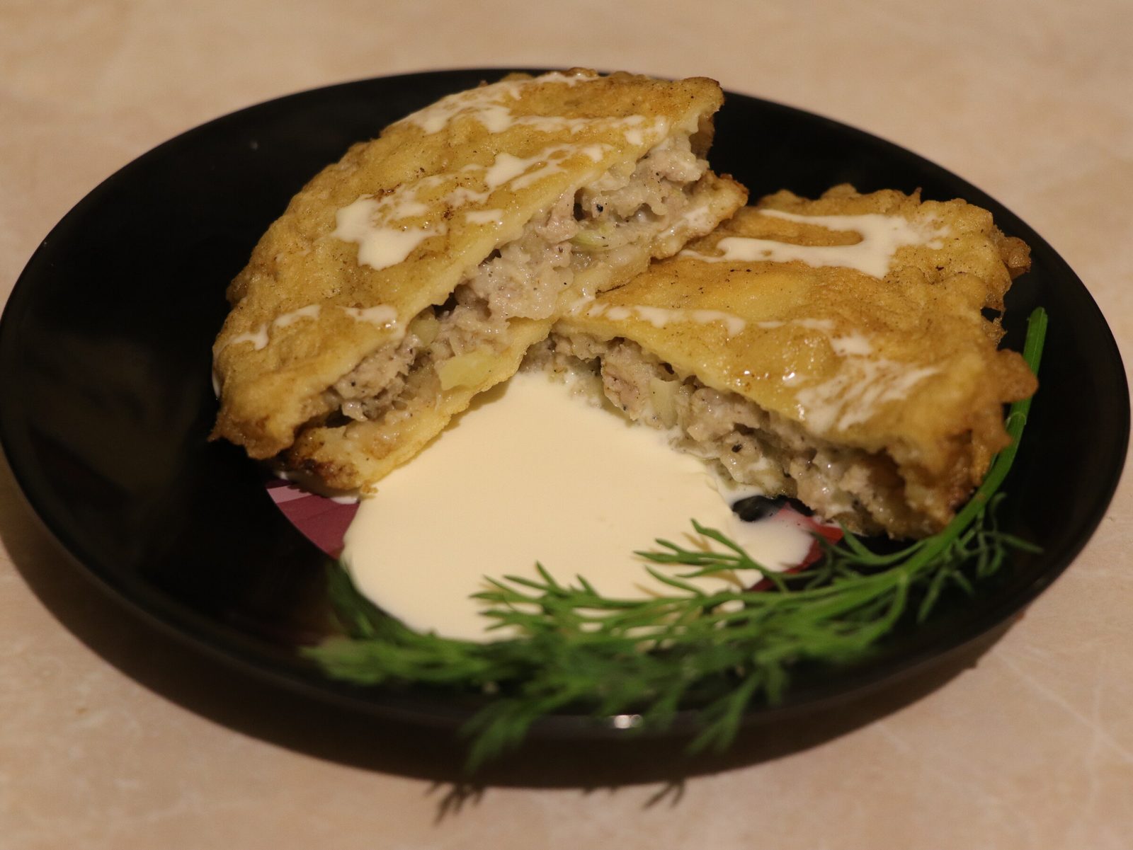Lazy chebureki — no rolling pin