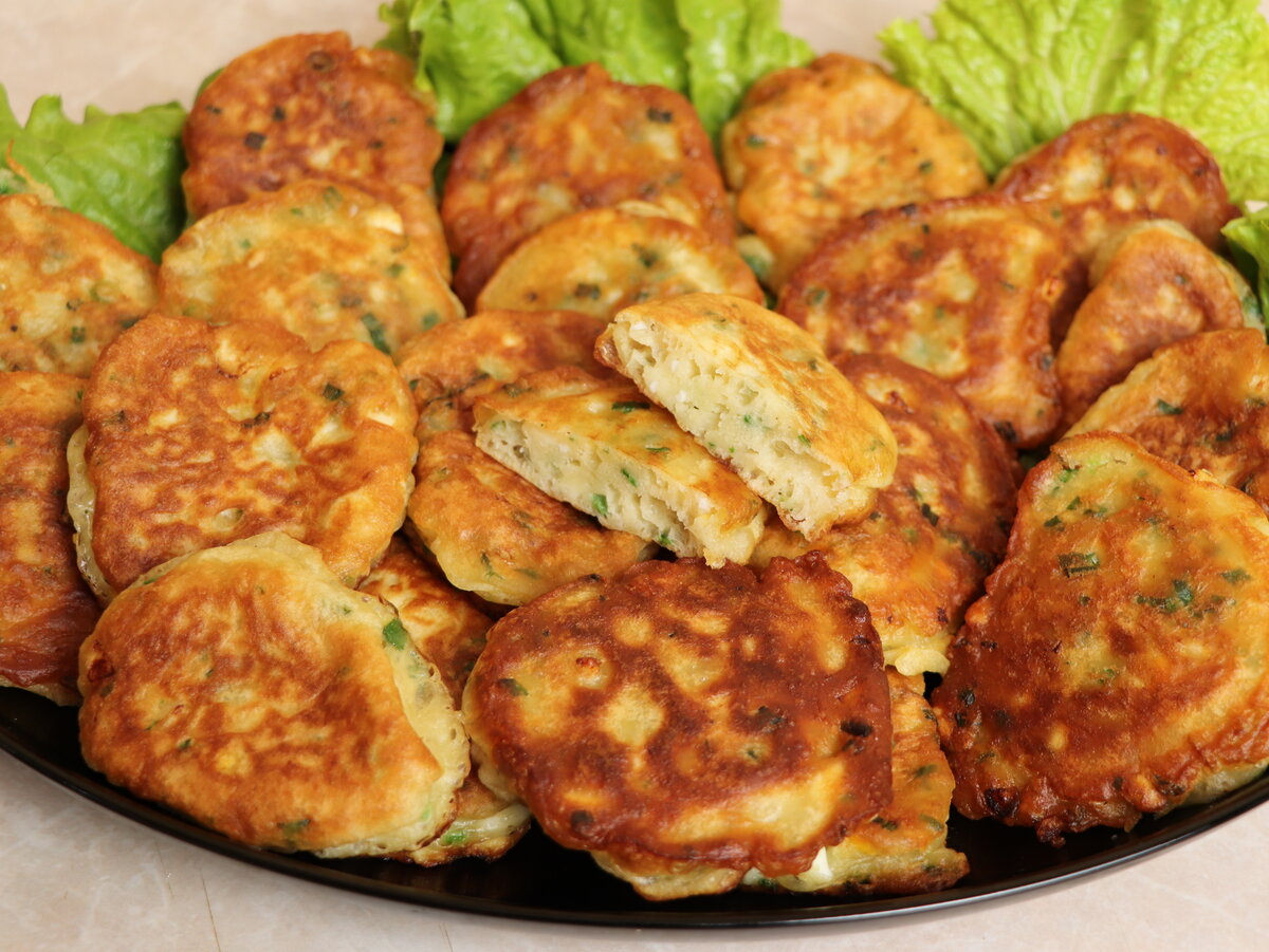 Lazy onion-and-egg fritters