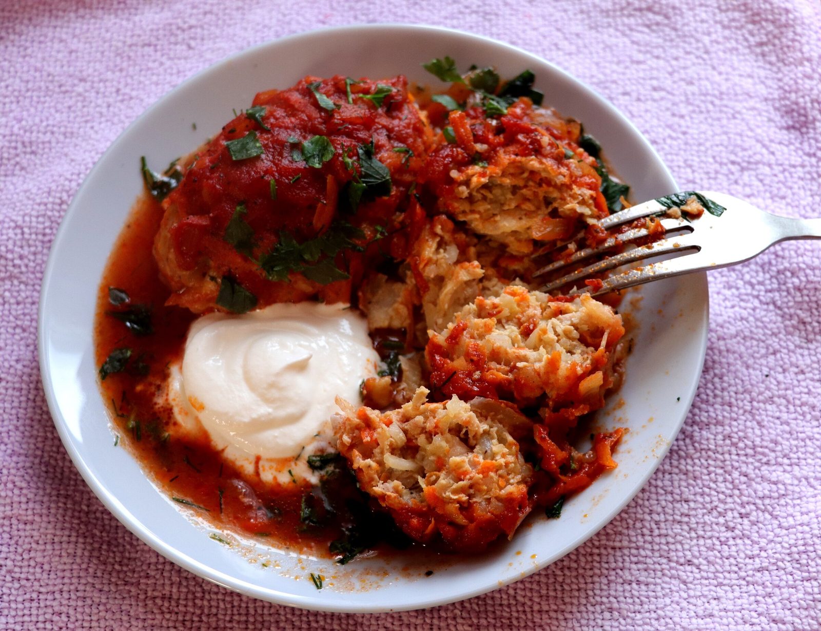 Lazy stuffed cabbage — twice as quick