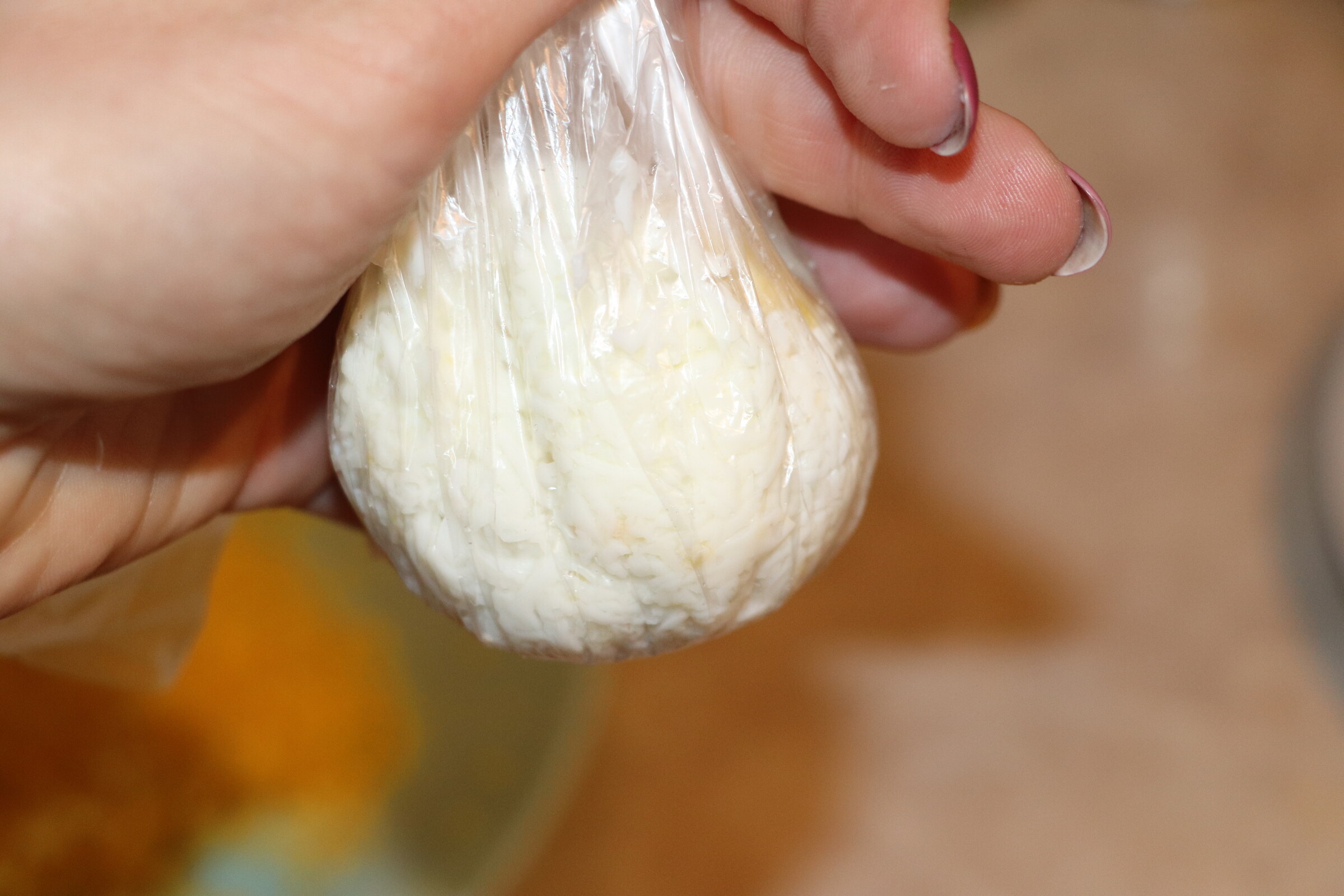 Step 7. I separated the boiled whites from the yolks and grated them separately on a. New Year ‘bauble’ starters