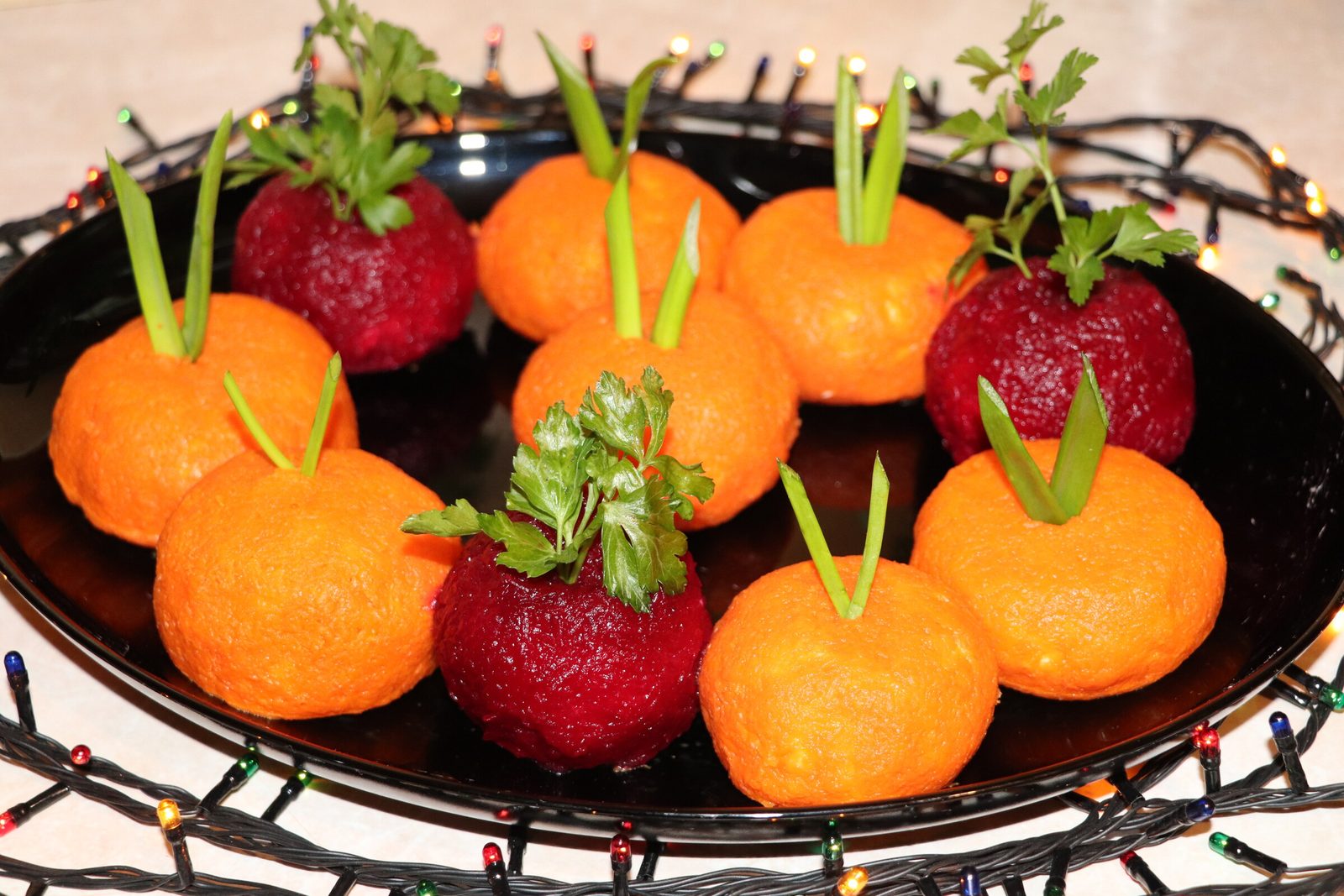 Step 1. Green onion Spices - to taste. New Year ‘clementine’ starters