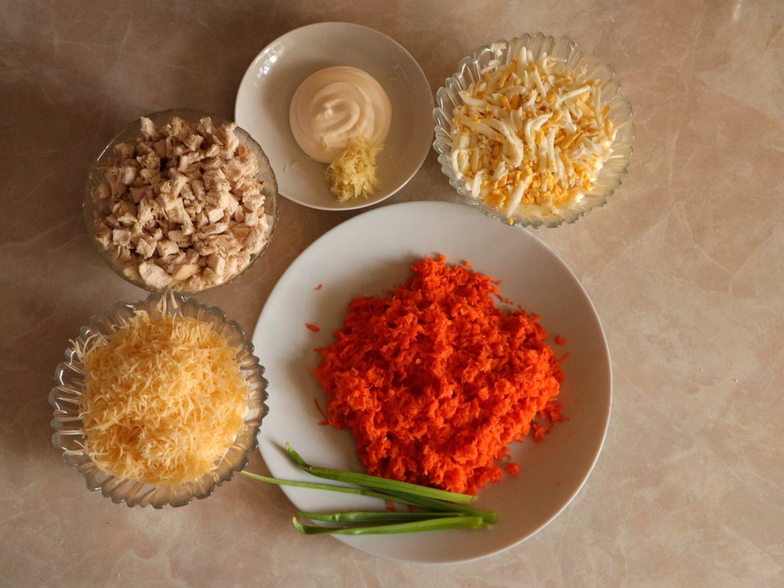 Step 3. We prepare all the ingredients. New Year ‘clementine’ starters