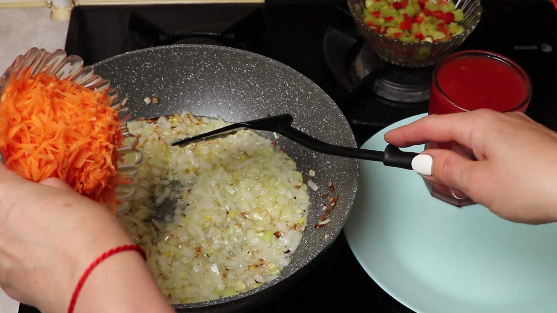 Step 1. We start cooking with dressing. Oven rissoles — no frying