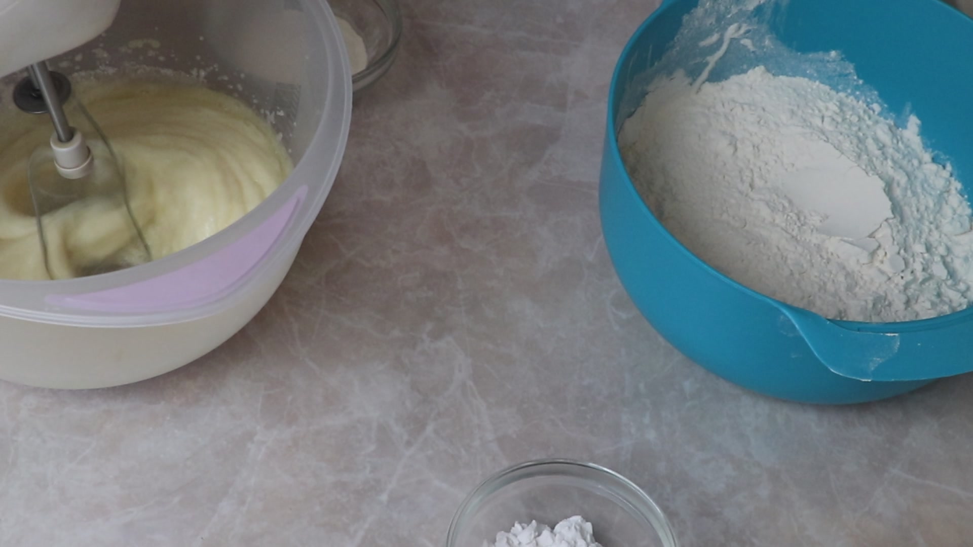 Step 1. Start with the batter. Plum cake with a crunchy streusel top