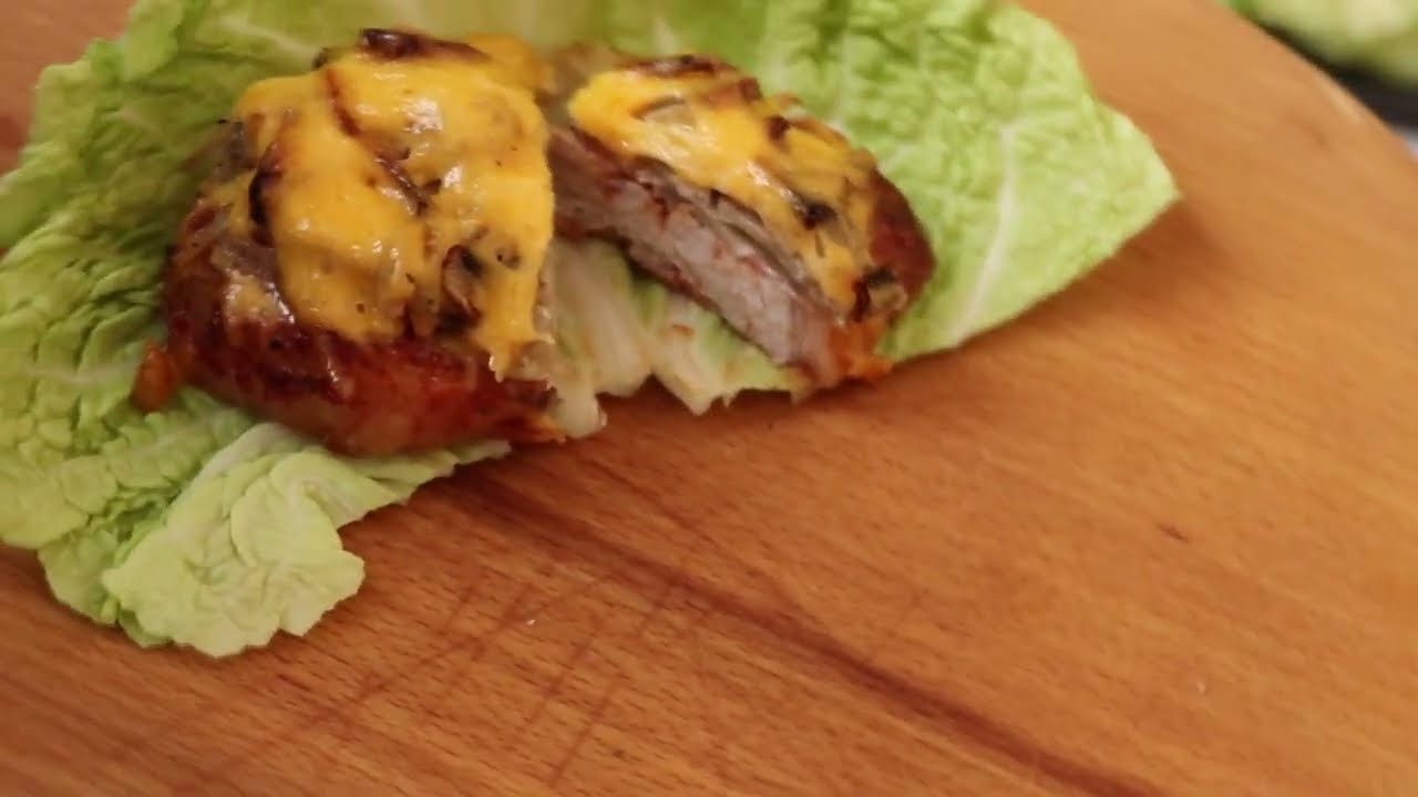 Pork in a mushroom-and-onion coat