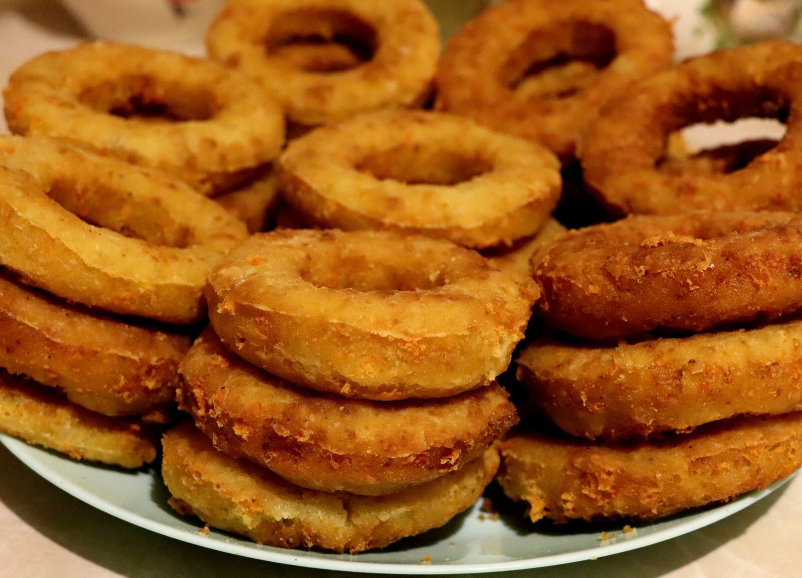 Step 1. flour oil sunflower for frying. Potato and cheese doughnuts