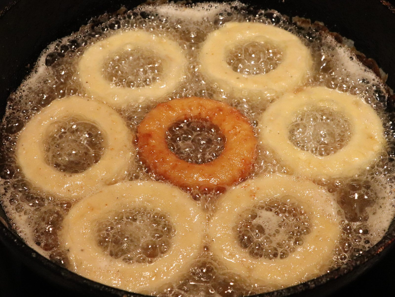 Step 3. From this amount of ingredients you get quite a lot of rings. Potato and cheese doughnuts