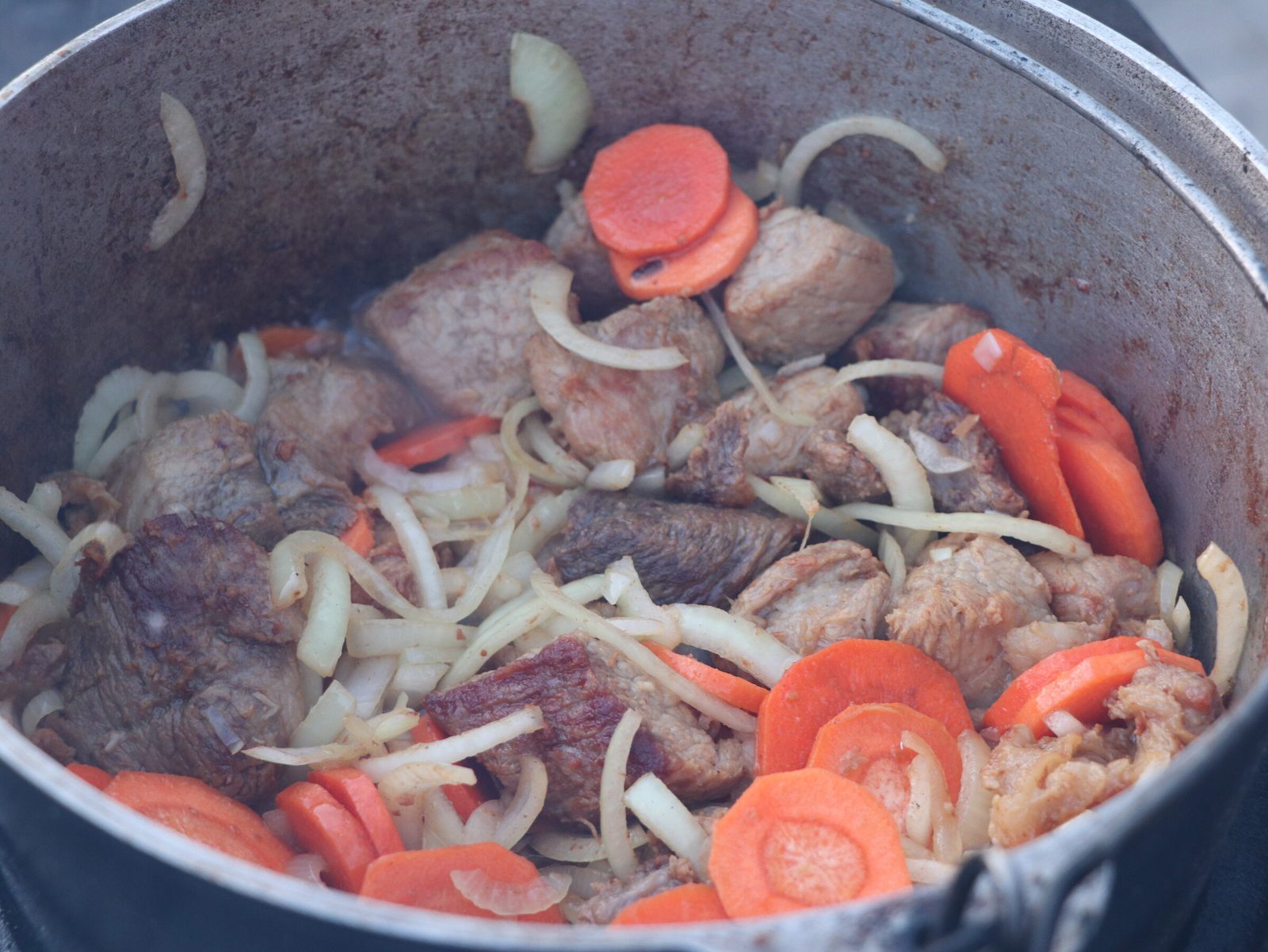 Step 4. Cut the carrots into arbitrary pieces, I cut them into circles. Shulum (hearty meat soup)