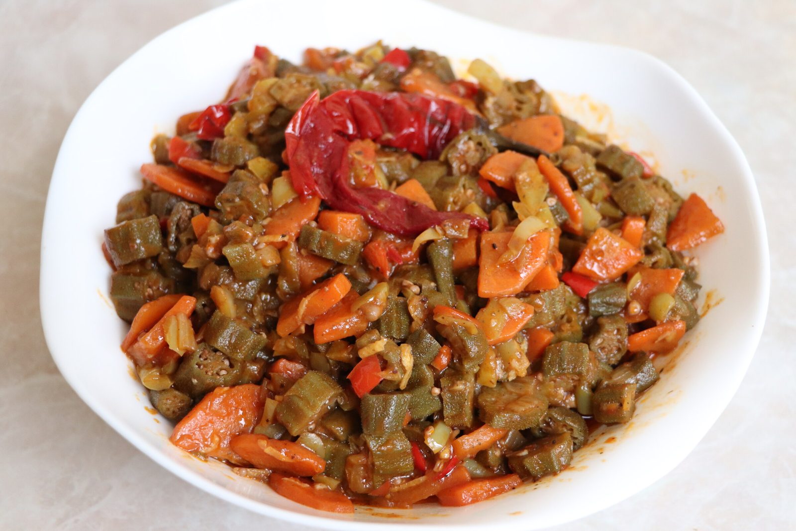 Spiced okra stew