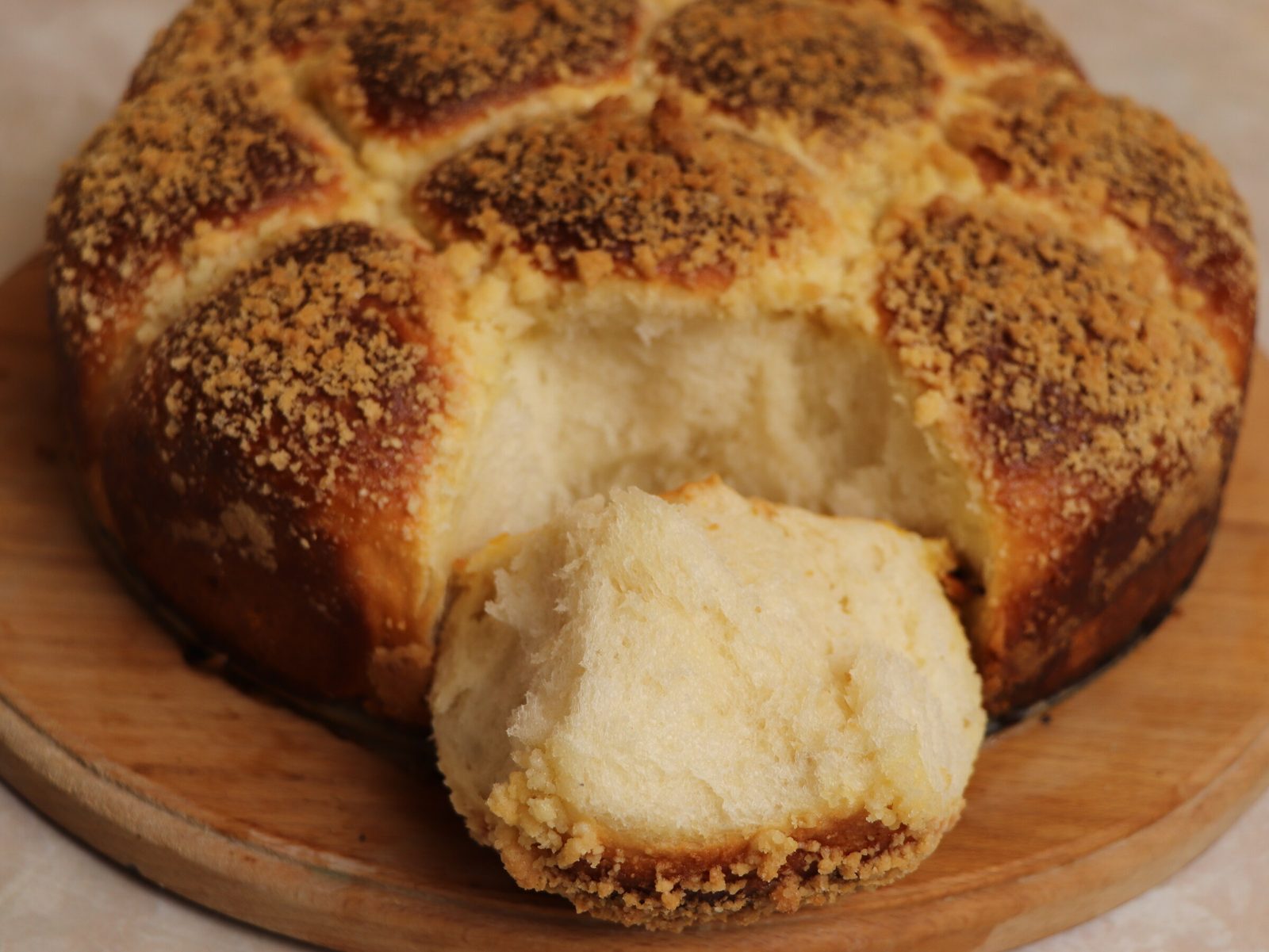 The fluffiest buns with a sugar sprinkle