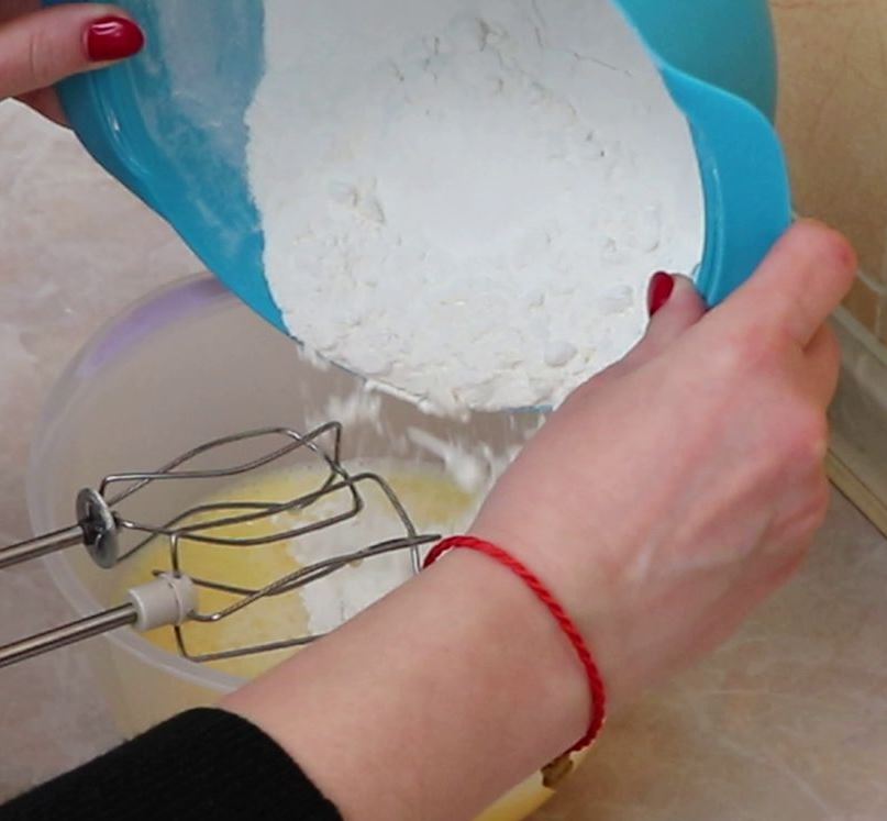 Step 3. Step 3. Thin savoury pancakes made with boiling