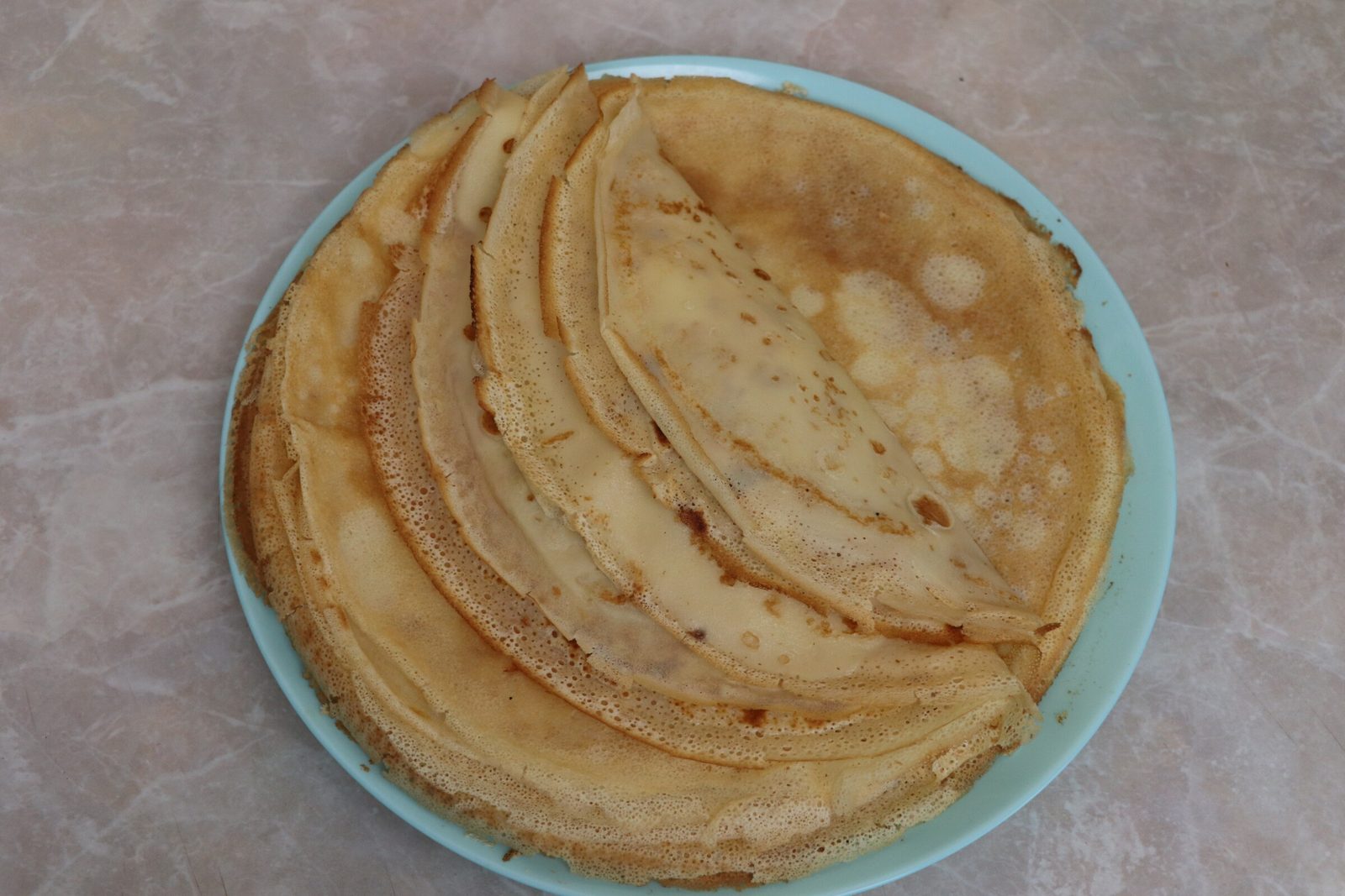 Step 7. Eat plain, or wrap any filling — sweet or savoury. Thin savoury pancakes made with boiling