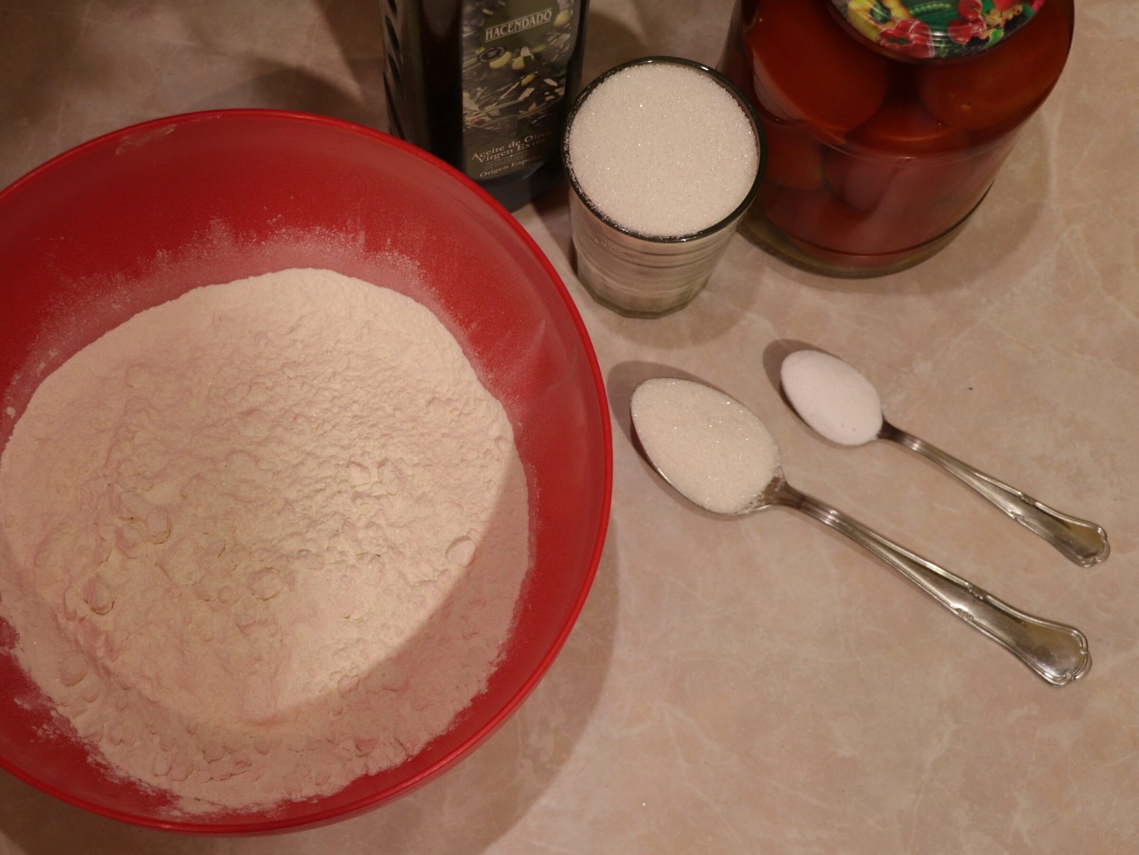 Step 1. The canned tomatoes were eaten, but the brine remained. Thrifty biscuits in 15 minutes