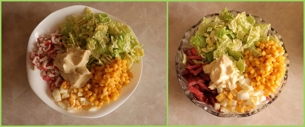 Two cabbage salads — change one thing