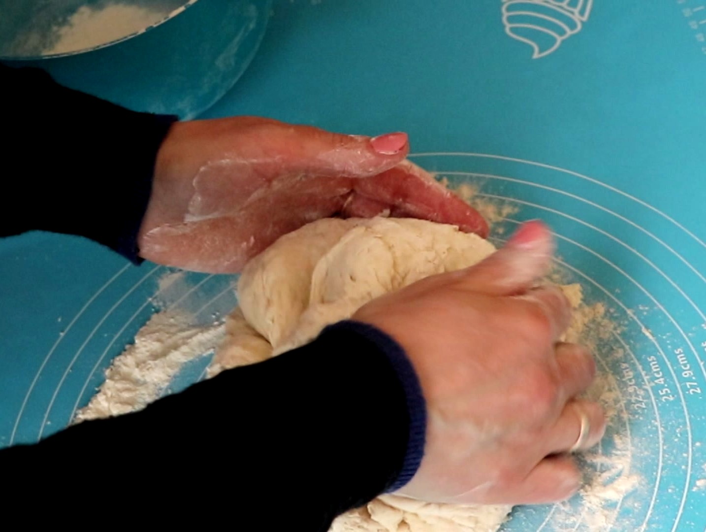 Step 2. Then pour in the melted butter and gradually add the flour. Viennese rolls — instead of bread