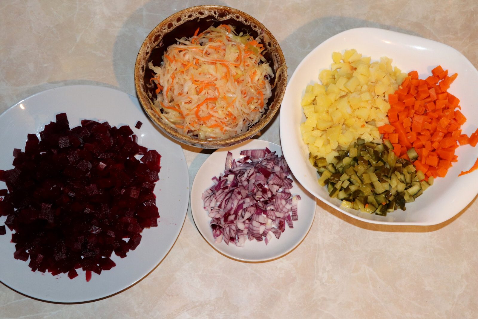 Step 3. But. Vinegret salad