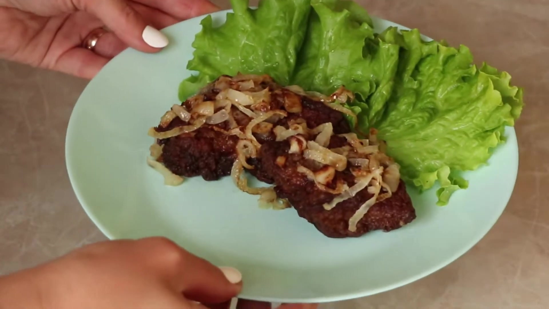 Soft beef liver that melts in the mouth