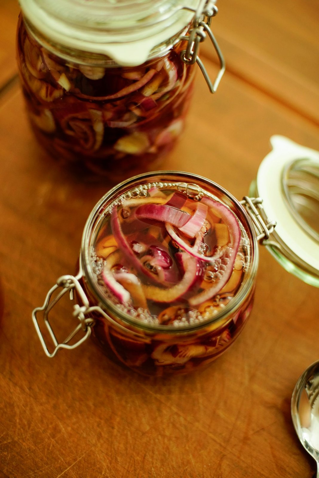 I finish the open jar of pickled onions — I don't collect jars