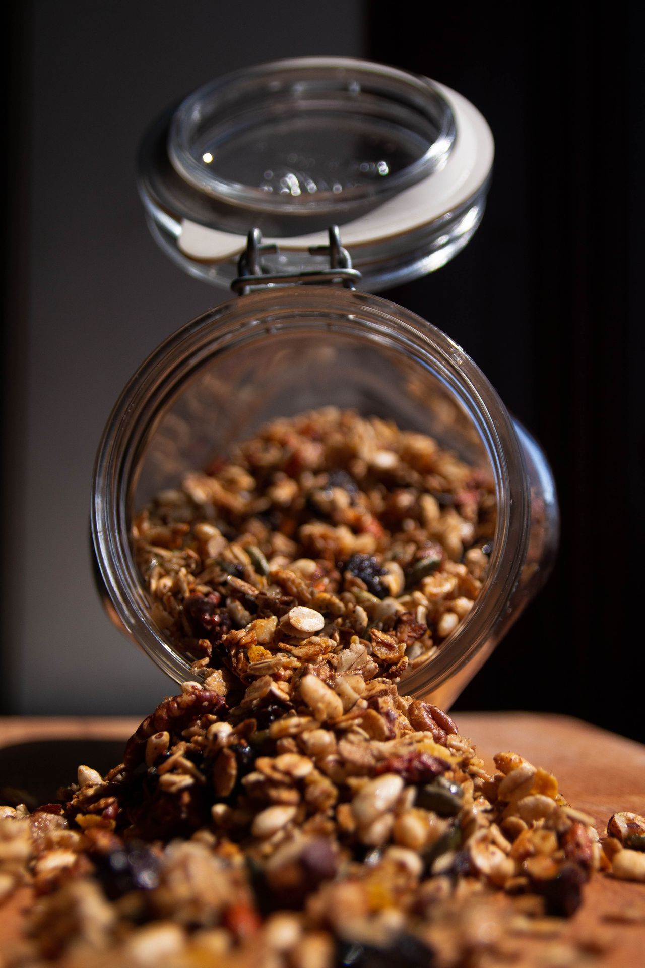 A quiet jar of raisins — soft, not rock-hard