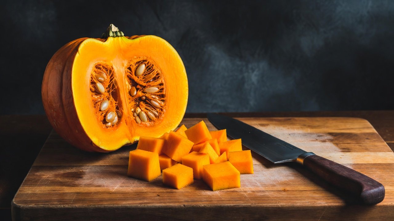 I cut a pumpkin calmly, I don’t wrestle the knife