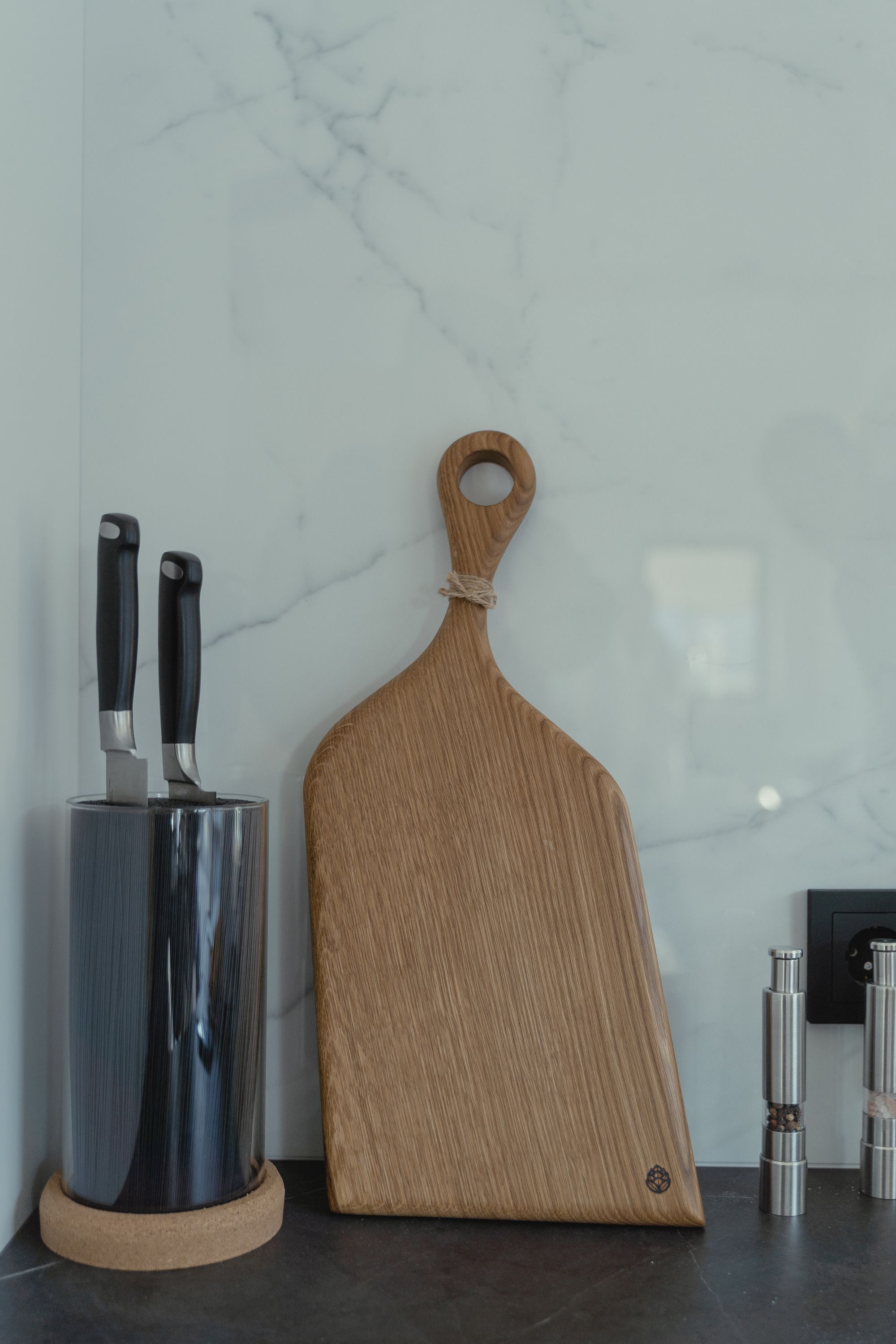 After washing I stand the chopping board on its edge to dry