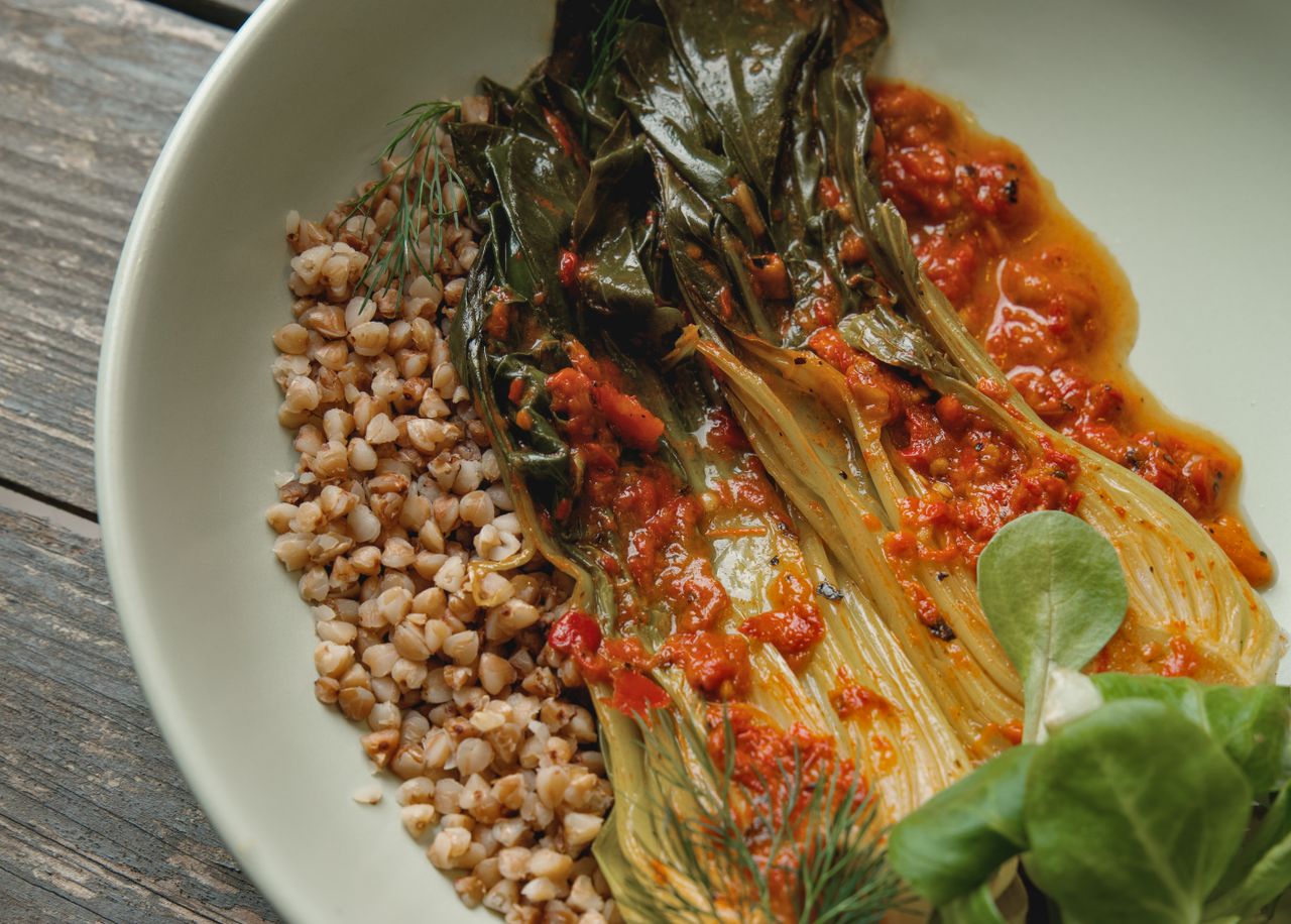 Leftover cooked buckwheat — into tomorrow’s salad