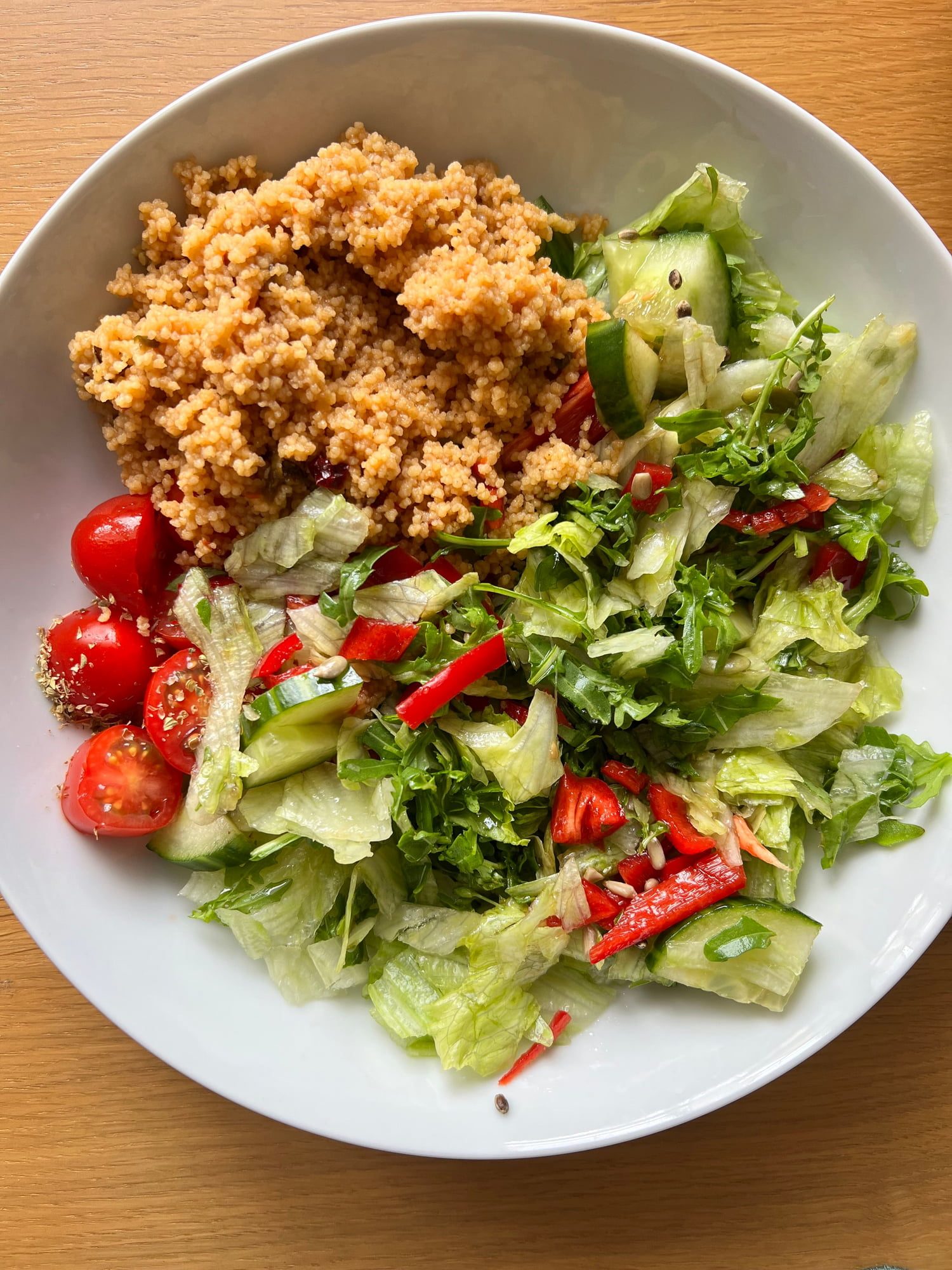 Yesterday’s couscous — into tomorrow’s salad