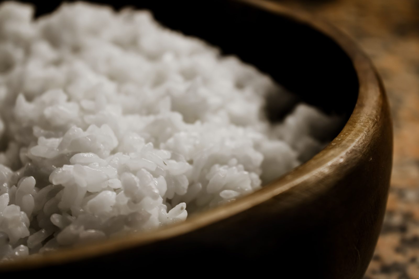 Yesterday's cooked rice I reheat until it's steaming hot