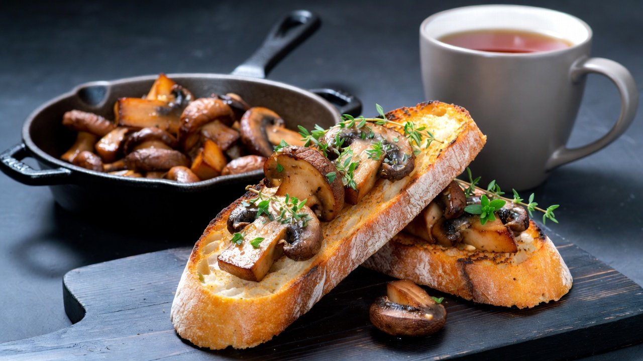 Mushrooms on toast for a slow Sunday breakfast